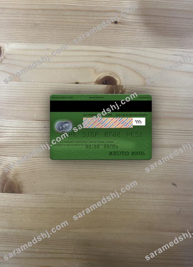 Japan Post bank mastercard photolook back